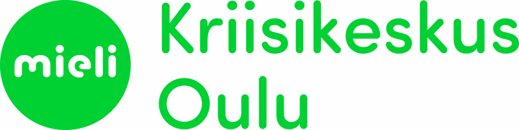 vihreällä logo MIELI Kriisikeskus Oulu