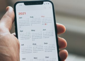 Kännykän kalenterinäkymä